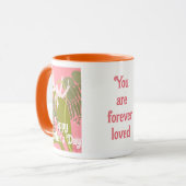 Happy Mother Day Blumenrosa Liebe Tasse (Vorderseite Links)