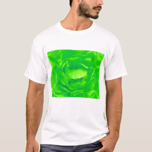 Happy Mother Day Bright Green Rose T-Shirt