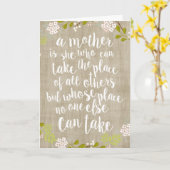Happy Mother Day Burlap Garden Floral Card Karte (Gelbe Blume)