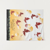 Happy Mother Day Butterflies Event Table Runner Wandteppich (Vorderseite (Horizontal))