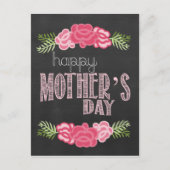 Happy Mother Day Chalkboard Design Postkarte (Vorderseite)