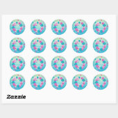 Happy Mother Day Classic Round Sticker (Blatt)