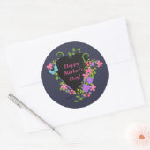 Happy Mother Day Classic Round Sticker, Glossy Runder Aufkleber (Umschlag)