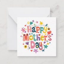 Happy Mother Day Cool floral farbenfrohe Typografi