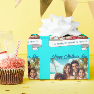 Happy Mother Day Custom Family Foto Geschenkpapier