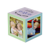 Happy Mother Day Custom Multi Foto Personalisiert Würfel (Rückseite Schrägansicht)