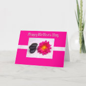 Happy Mother Day Dahlia und Zen Rocks Cards Karte (Vorderseite)
