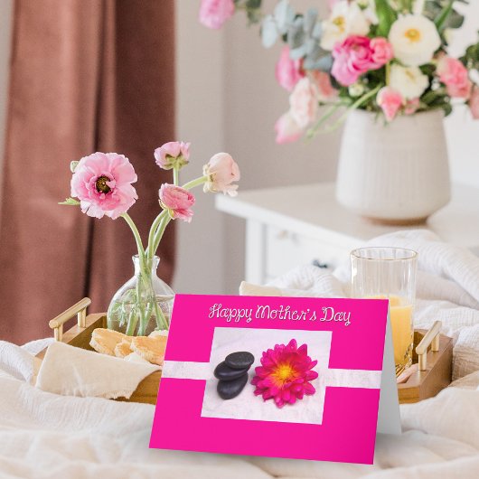 Happy Mother Day Dahlia und Zen Rocks Cards Karte