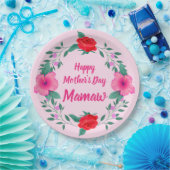 Happy Mother Day Edit Name Großmutter Mamaw Pappteller (Party)