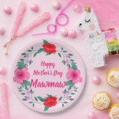 Happy Mother Day Edit Name Großmutter Mawmaw Pappteller (Party)