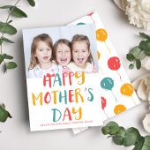 Happy Mother Day farbenfrohe moderne Drehbuch-Foto Karte