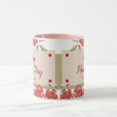Happy Mother Day Floral Classic Rosa Roses Tasse (Zentrum)