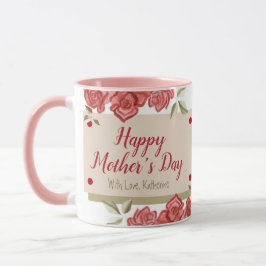 Happy Mother Day Floral Classic Rosa Roses Tasse