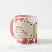 Happy Mother Day Floral Classic Rosa Roses Tasse (Vorderseite Links)