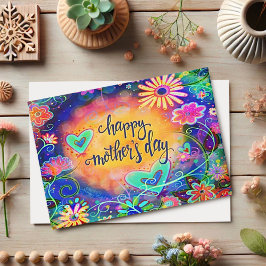 Happy Mother Day Floral Hübsch Inspirivity Karte