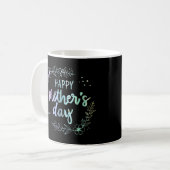 Happy Mother Day Floral Rainbow Colors Kaffeetasse (Vorderseite Links)