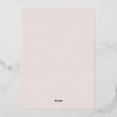 Happy Mother Day Foil Folien Feiertagskarte (Rückseite)