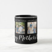 Happy Mother Day Foto Collage Black Tasse (Zentrum)