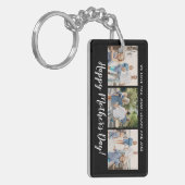 Happy Mother Day Foto Collage Custom Black Schlüsselanhänger (Vorderseite links)