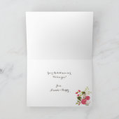 Happy Mother Day Foto Floral Burlap Card Karte (Innenseite)