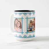 Happy Mother Day Foto Frame Zweifarbige Tasse (Vorderseite Links)