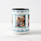 Happy Mother Day Foto Frame Zweifarbige Tasse (Mittel)