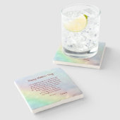 Happy Mother Day Gedicht personalisiert Steinuntersetzer (Seitenansicht)