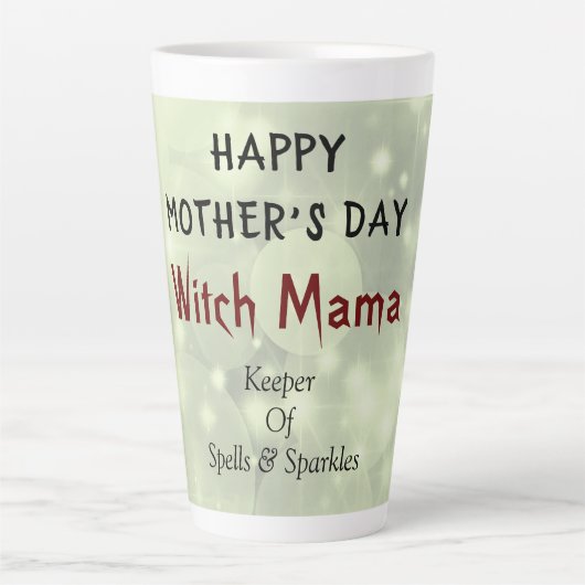Happy Mother Day Hexe Mama Design Milchtasse (Vorderseite)