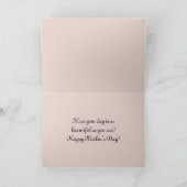 Happy Mother Day Hot Pink Hibiskus Card Karte (Innenseite)