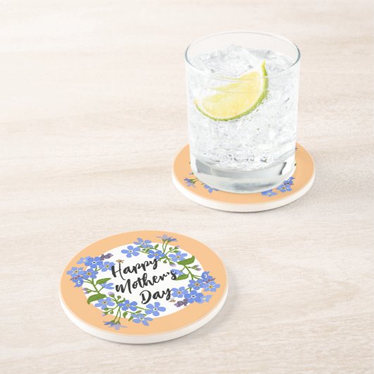 Happy Mother Day hübscher Blumengeschenk Untersetz Getränkeuntersetzer (Seite)