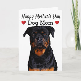 Happy Mother Day Hund Mama Rottweiler Karte
