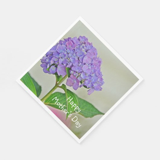 Happy Mother Day Hydrangea Serviette (Ecke)