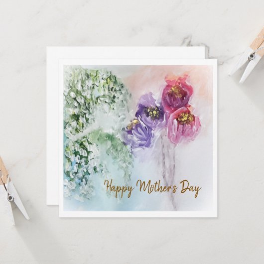 Happy Mother Day Karte (Vorderseite/Rückseite Beispiel)