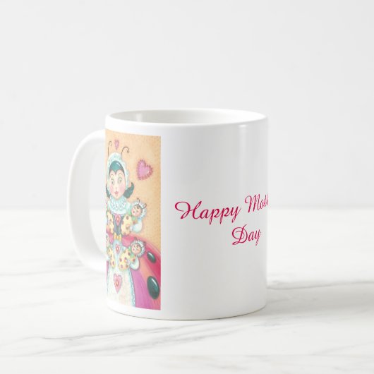 Happy Mother Day LADYBUG TASSE (Vorderseite Links)