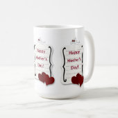 Happy Mother Day Liebe Notes and Hearts Kaffeetasse (VorderseiteRechts)
