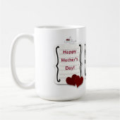 Happy Mother Day Liebe Notes and Hearts Kaffeetasse (Links)