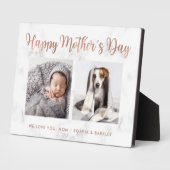 Happy Mother Day Mama Imitate Rose Gold Foto Grid Fotoplatte (Seite)