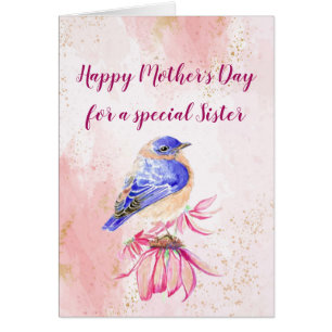 Happy Mother Day Mama Sister Bluebird Art