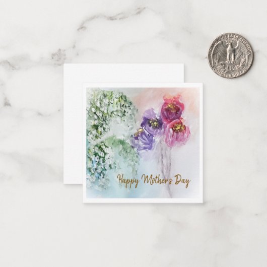 Happy Mother Day Mitteilungskarte (Vorderseite/Rückseite Beispiel)