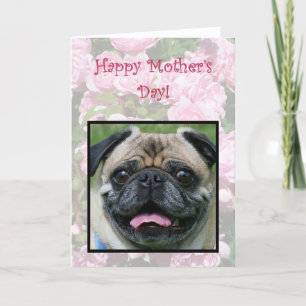 Happy Mother Day Mops Hund Karte