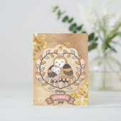 Happy Mother Day Niedlich Fun Owl Bird Postkarte (Stehend Vorderseite)
