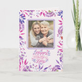 Happy Mother Day niedliche Aquarellfarben leuchten Karte (Vorderseite)