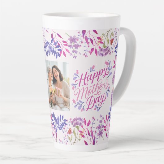Happy Mother Day niedliche Aquarellfarben leuchten Milchtasse (Rechte Ecke)