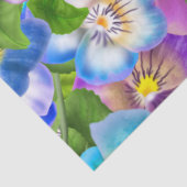 Happy Mother Day Pansy Violet Blume Wasserfarbe Seidenpapier (Ausschnitt)