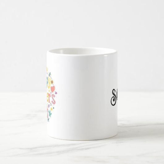 Happy Mother Day Personalisiert Name Foto Geschenk Kaffeetasse (Mittel)
