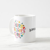 Happy Mother Day Personalisiert Name Foto Geschenk Kaffeetasse (Vorderseite Links)