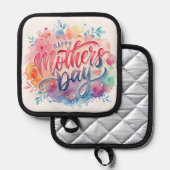 Happy Mother Day Pot Holder Topflappen (Vorderseite/Rückseite)