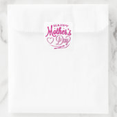 Happy Mother Day Quadratischer Aufkleber (Tasche)