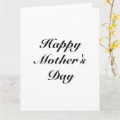 Happy Mother Day Schwarz-weiße Skriptchie Karte (Gelbe Blume)