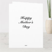 Happy Mother Day Schwarz-weiße Skriptchie Karte (Rückseite)
